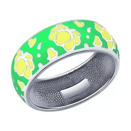 Кольцо из серебра с эмалью