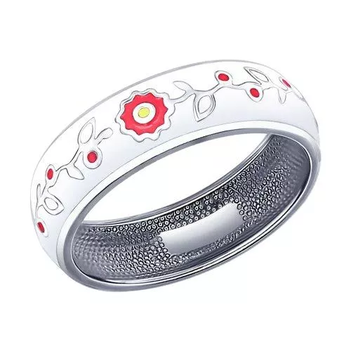 Кольцо из серебра с эмалью