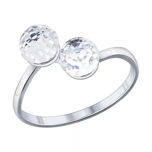 Кольцо из серебра с кристаллами Swarovski