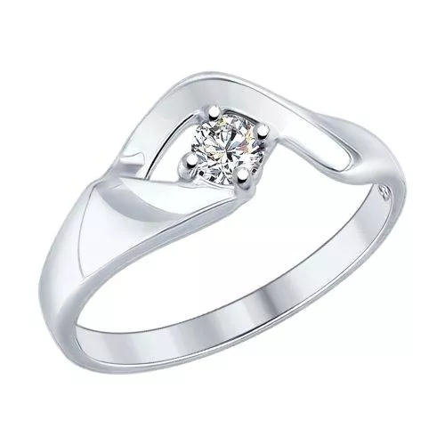 Кольцо из серебра со Swarovski Zirconia