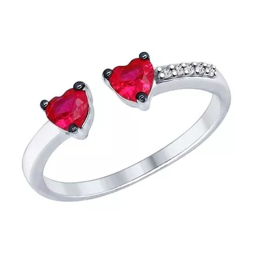 Разъёмное кольцо с фианитами