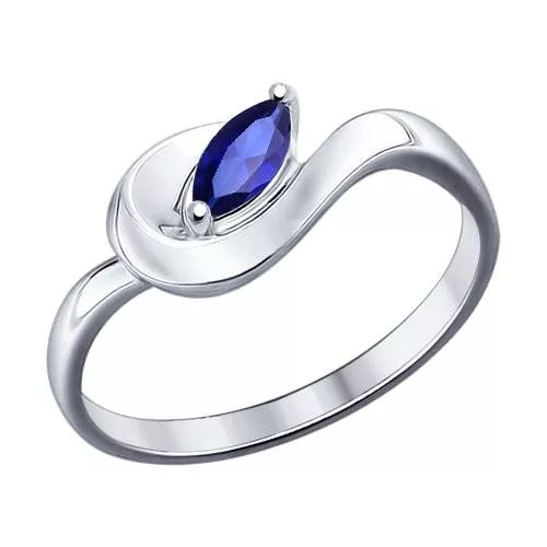 Кольцо из серебра с сапфиром