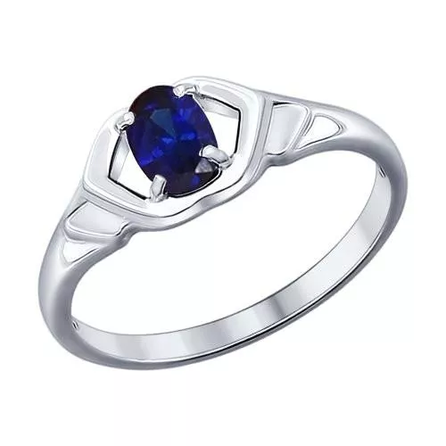 Кольцо из серебра с сапфиром