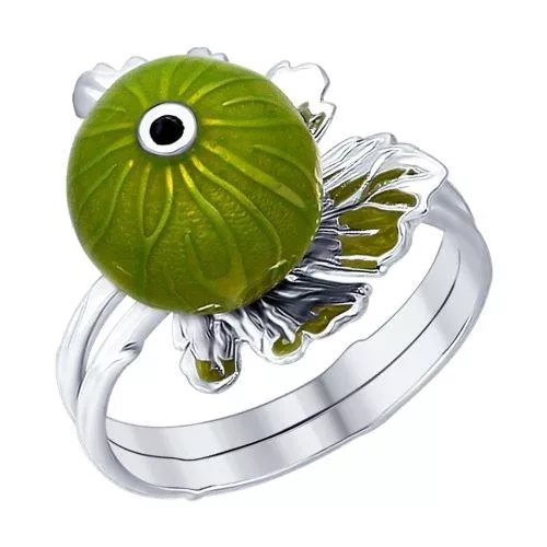 Наборное кольцо из серебра