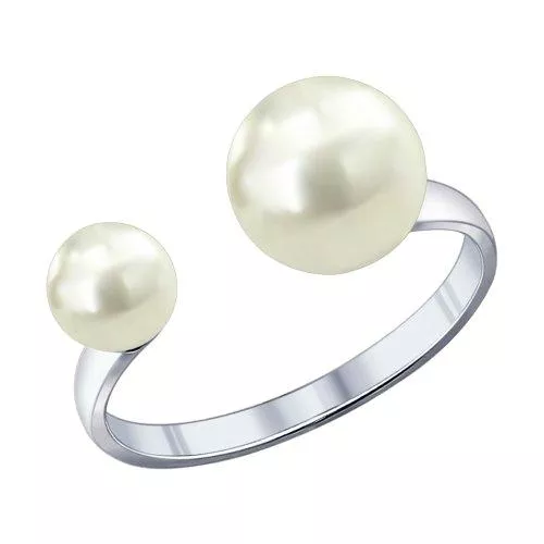 Кольцо из серебра с жемчугом