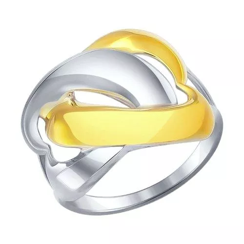 Кольцо из золочёного серебра