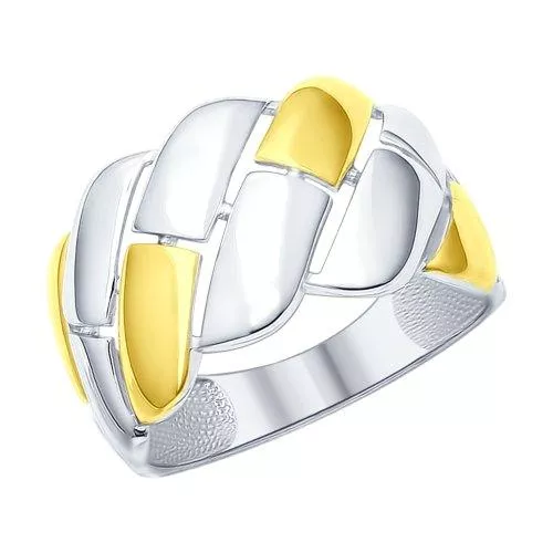 Кольцо из серебра с золочением