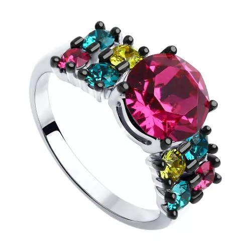 Кольцо с кристаллами Swarovski