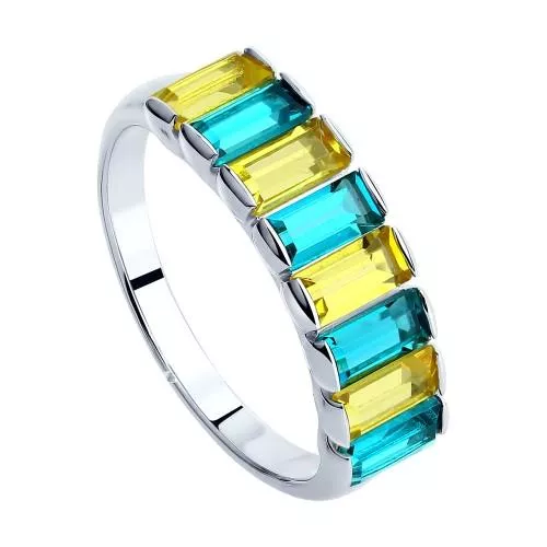 Cеребряное кольцо с кристаллами Swarovski