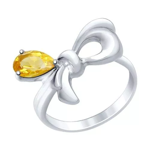 Кольцо из серебра с цитрином