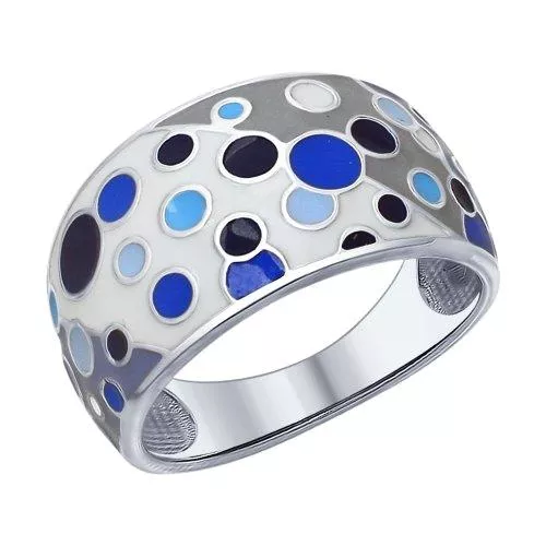 Кольцо из серебра с эмалью