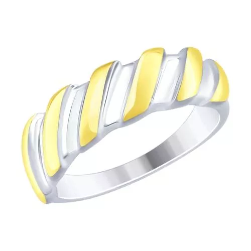 Кольцо из золочёного серебра