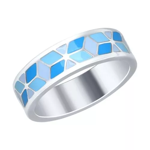 Кольцо из серебра с эмалью