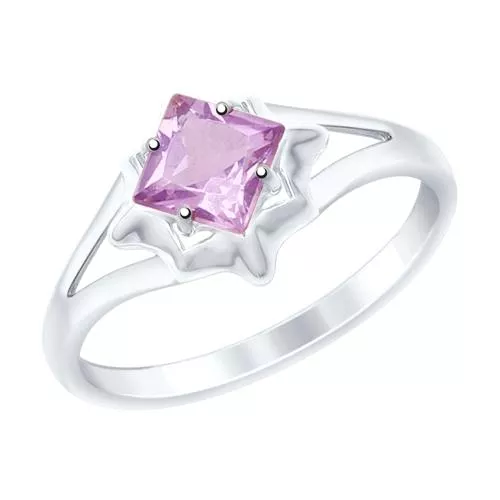 Кольцо из серебра с аметистом