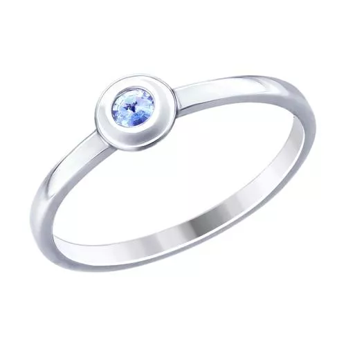 Кольцо из серебра с фианитом