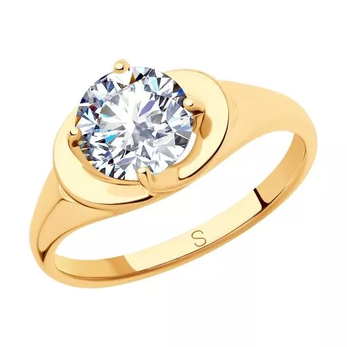 Кольцо из золочёного серебра