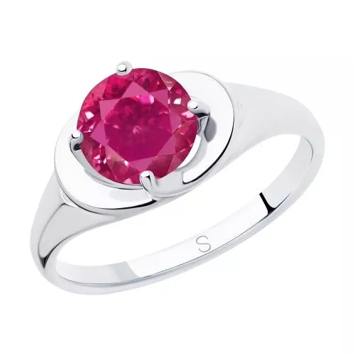 Кольцо из серебра с фианитом