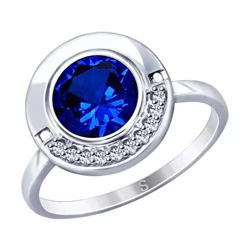 Кольцо из серебра с фианитами