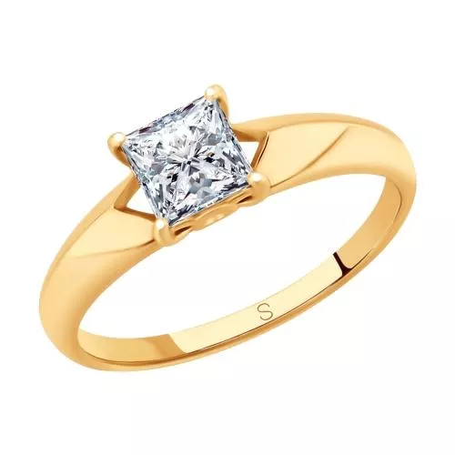 Кольцо из серебра с фианитом