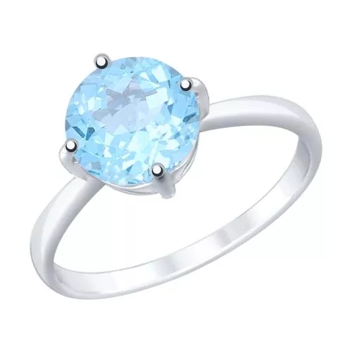 Кольцо из серебра с топазом