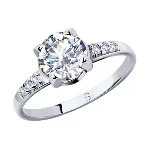 Кольцо из серебра со Swarovski Zirconia