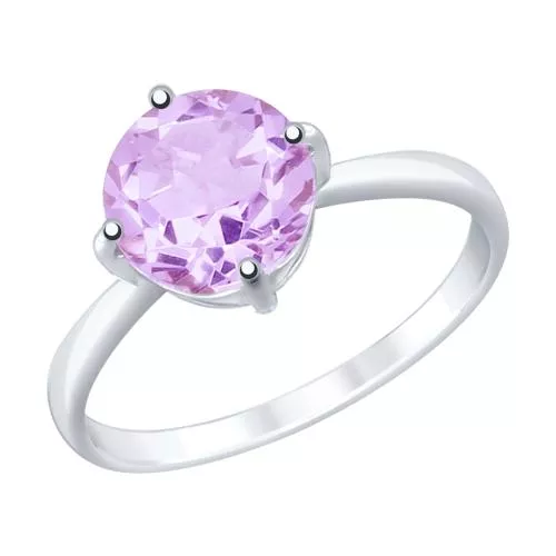 Кольцо из серебра с аметистом