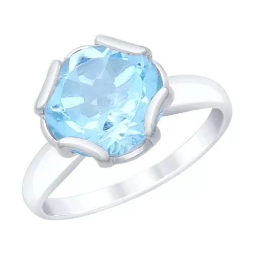 Кольцо из серебра с топазом