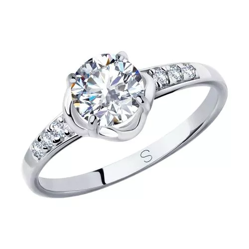 Кольцо из серебра со Swarovski Zirconia