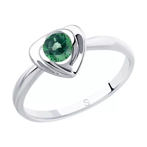 Кольцо из серебра с фианитом