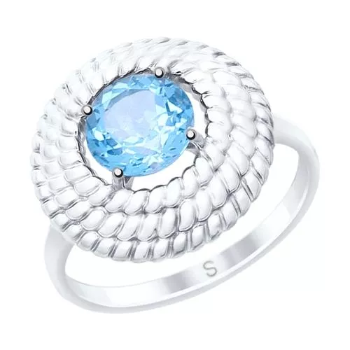 Кольцо из серебра с топазом