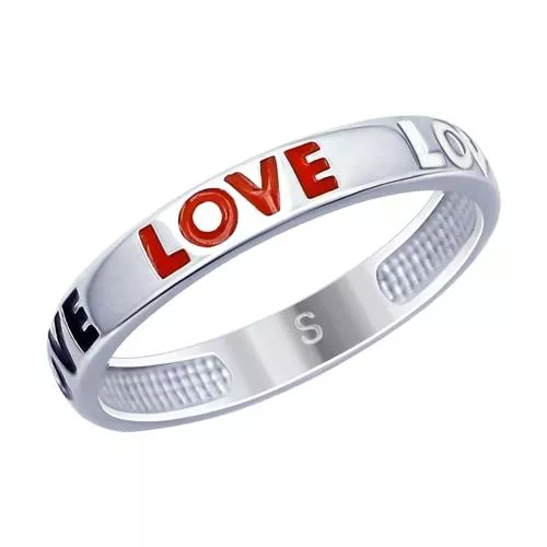 Кольцо из серебра с эмалью