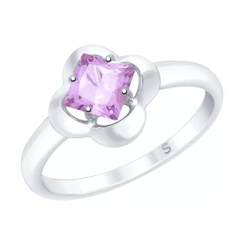 Кольцо из серебра с аметистом