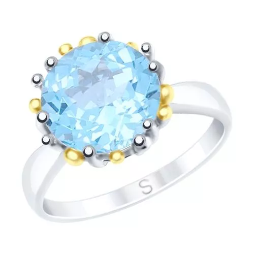 Серебряное кольцо с топазом