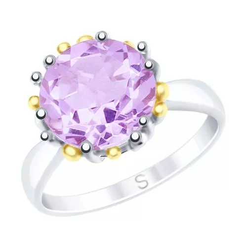 Кольцо из серебра с аметистом