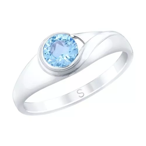 Кольцо из серебра с топазом