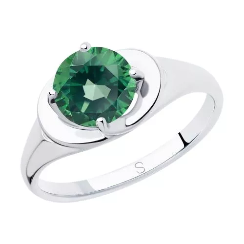 Кольцо из серебра с фианитом