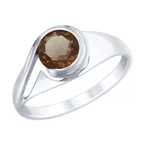 Кольцо из серебра с раухтопазом