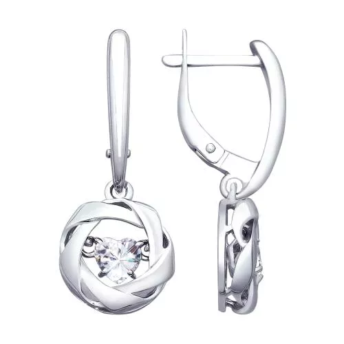 Серьги из серебра со Swarovski Zirconia