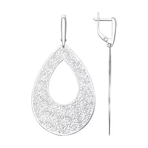 Серьги длинные из серебра