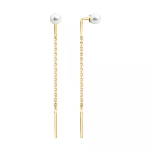 Серьги из серебра с жемчугом