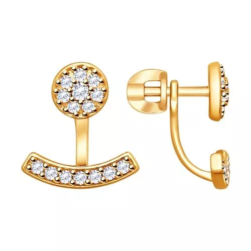 Позолоченные серьги-джекеты