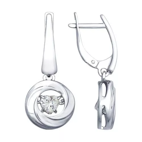 Серьги из серебра со Swarovski Zirconia