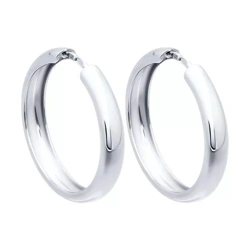 Серьги конго из серебра