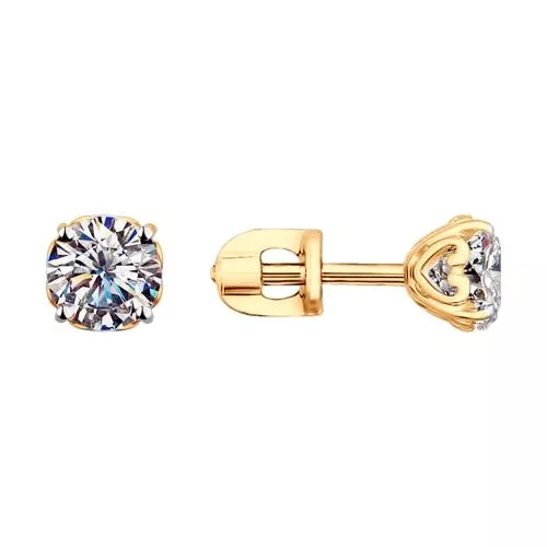 Серьги из серебра со Swarovski Zirconia