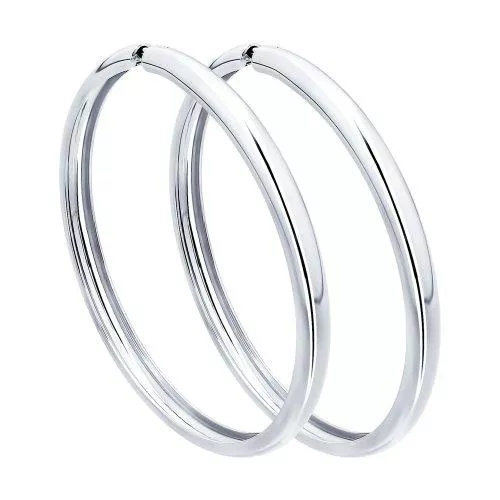 Серьги конго из серебра