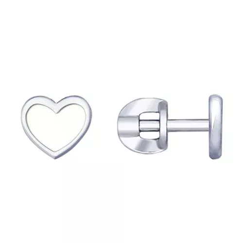 Серьги из серебра с эмалью