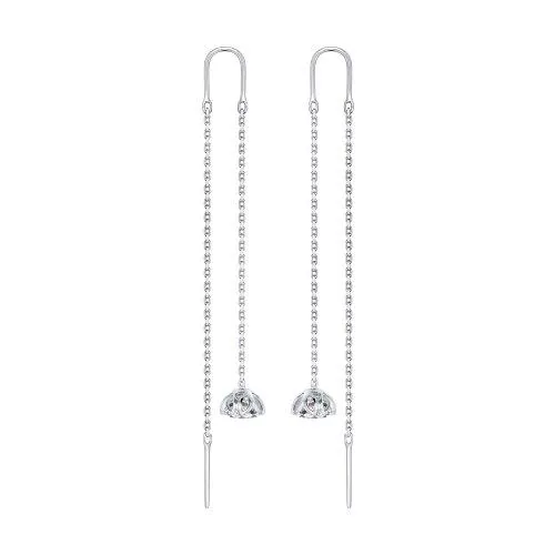 Серьги из серебра со Swarovski Zirconia