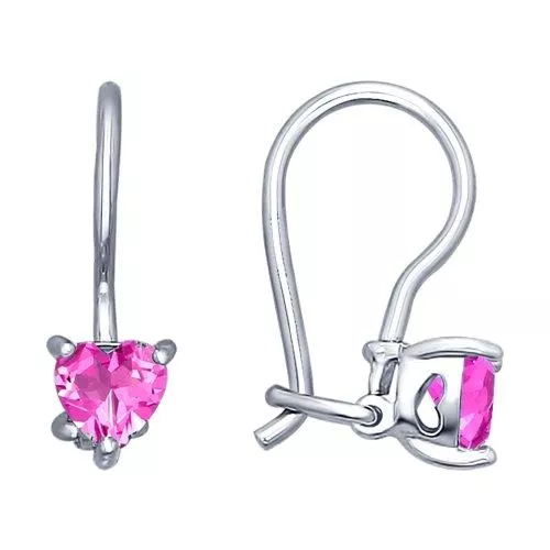 Детские серьги с фианитами