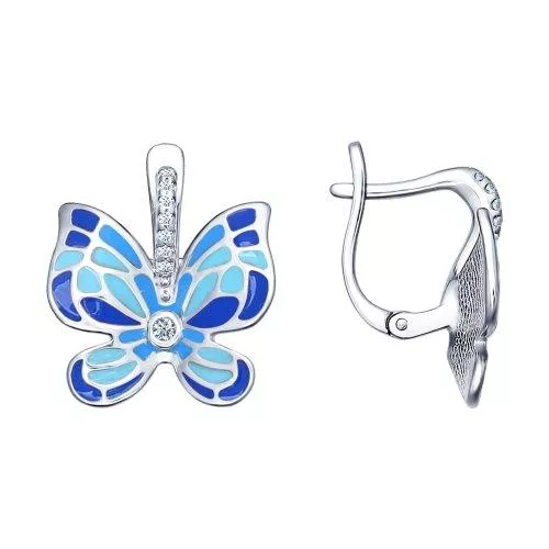 Яркие серьги с бабочками