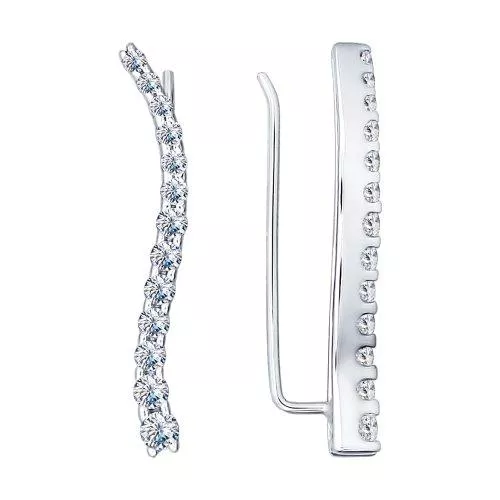 Серебряные серьги-зажимы